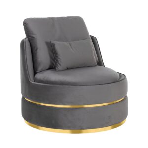 Easy Chair Kylie Stone velvet / gold (Quartz Stone 101)