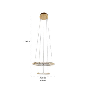 Hanging lamp Alba (Brushed Gold)