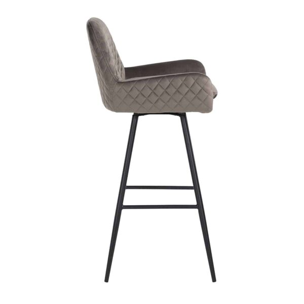 Bar stool Linsey swivel stone velvet (Quartz Stone 101)