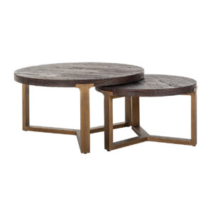 Coffee table Cromford Mill set of 2  (Brushed Gold)