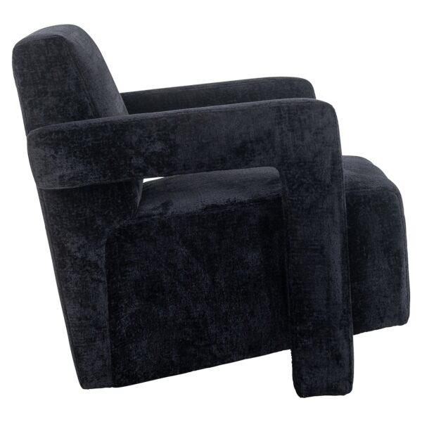 Easy chair Devanto black chenille (Bergen 809 black chenille)