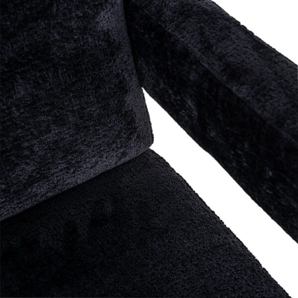 Easy chair Devanto black chenille (Bergen 809 black chenille)