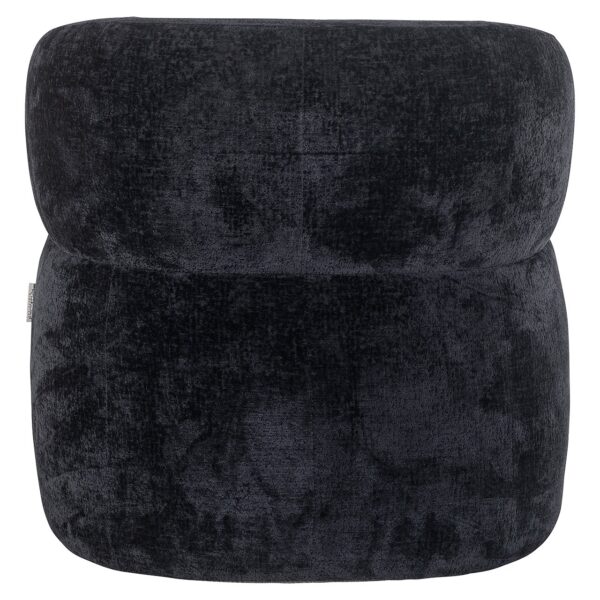 Easy chair Donna black chenille (Bergen 809 black chenille)