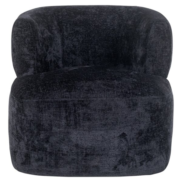 Easy chair Donna black chenille (Bergen 809 black chenille)