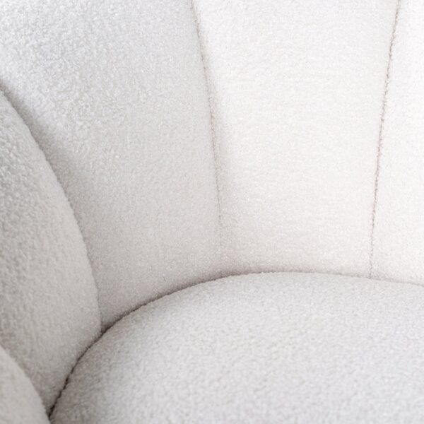 Swivel chair Kendall white furry (Himalaya 900 white furry)