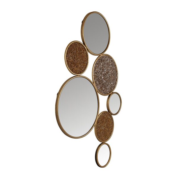 Mirror Isaiha with 4 round mirrors big (Gold)