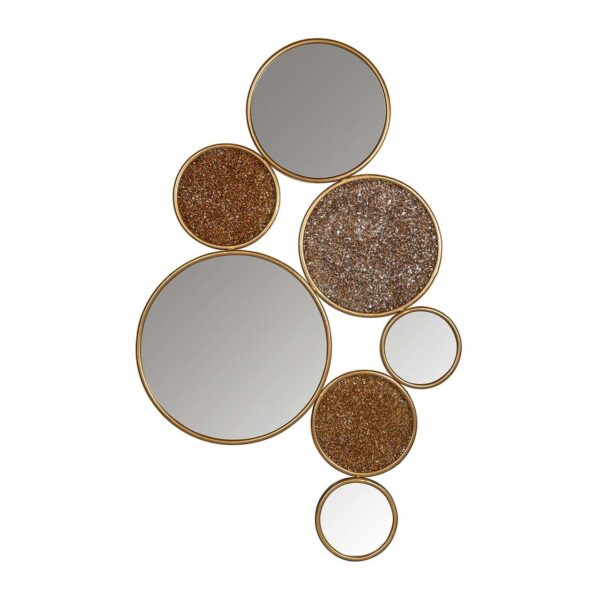 Mirror Isaiha with 4 round mirrors big (Gold)