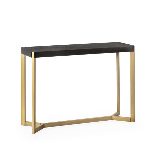 Consola 108x36x76 Metal/Madera de Abeto -- Dorado/Negro