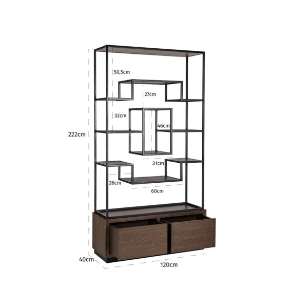 Display unit Bonvoy brown 2-drawers (Brown)