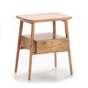Mesita de Noche 50x38x60 Madera Natural Velado