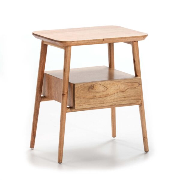 Mesita de Noche 50x38x60 Madera Natural Velado