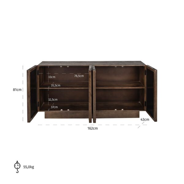Sideboard Bryant 4-doors (Brown)