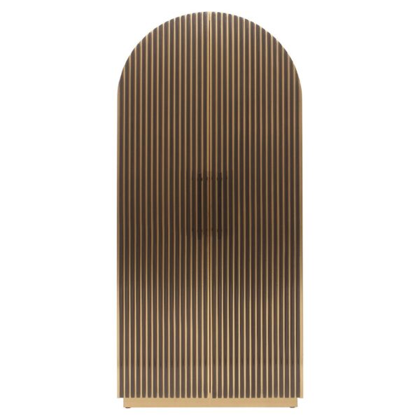 Cabinet Les Arcs 2-doors (Brushed Gold)