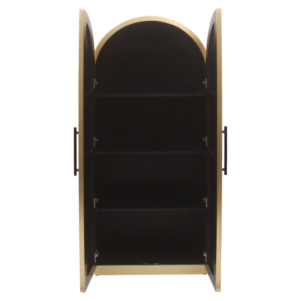 Cabinet Les Arcs 2-doors (Brushed Gold)