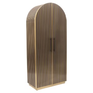 Cabinet Les Arcs 2-doors (Brushed Gold)