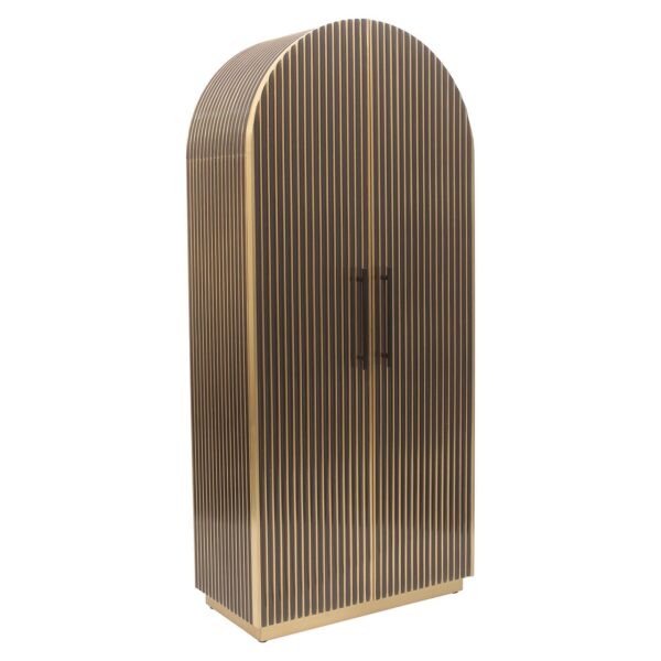 Cabinet Les Arcs 2-doors (Brushed Gold)