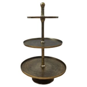 Cake stand Fallstaff 3-plates (Brushed Gold)