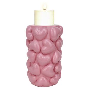 Candle holder Emel hearts big (Pink)