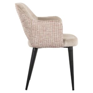 Chair Giovanna khaki velvet / trendy rose (Be trendy 1673 rose)