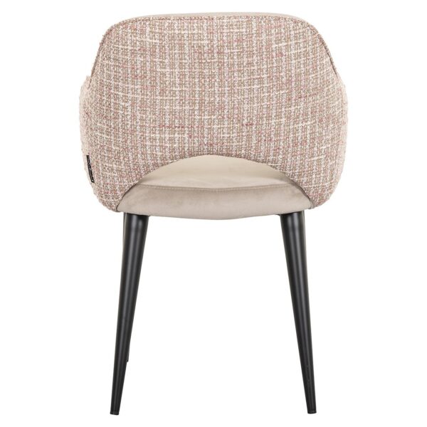 Chair Giovanna khaki velvet / trendy rose (Be trendy 1673 rose)