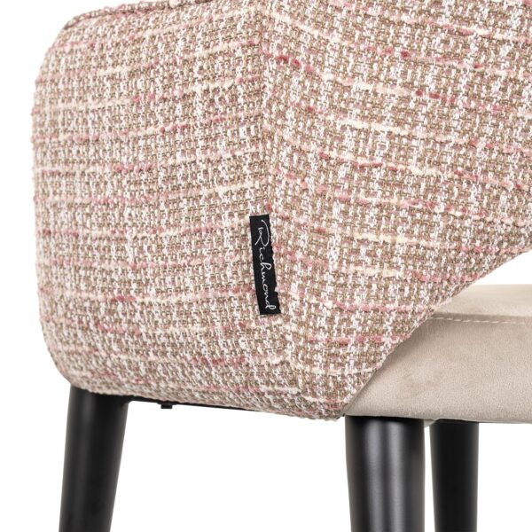 Chair Giovanna khaki velvet / trendy rose (Be trendy 1673 rose)