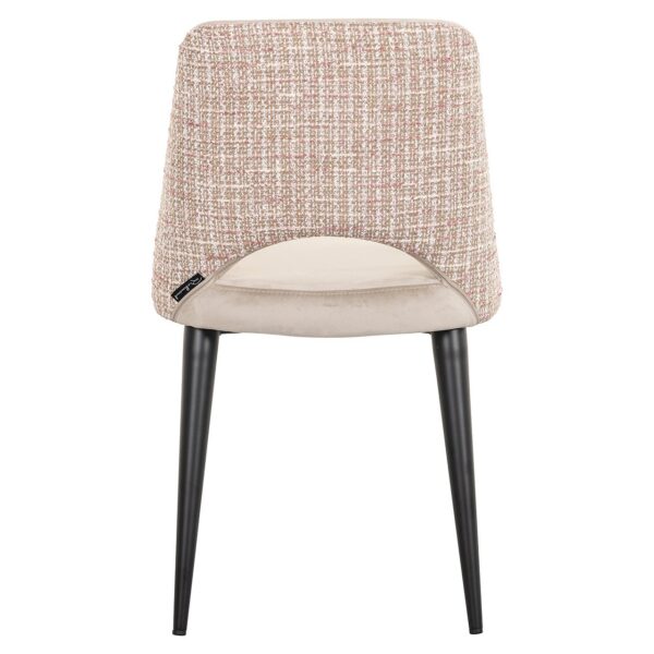 Chair Tabitha khaki velvet / trendy rose (Be trendy 1673 rose)