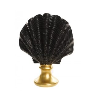 concha negra pedestal oro grande