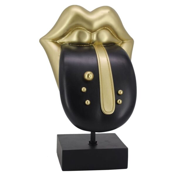 Decorative object Tongue (Black/gold)