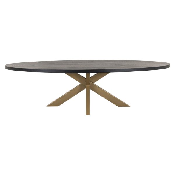 Dining table Watson 235 incl. spider leg gold (Black)