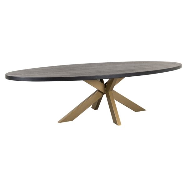 Dining table Watson 300 incl. spider leg gold (Black)