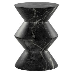 End table Bosco faux black marble (Black)