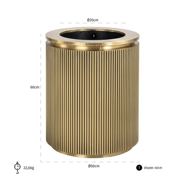 Flower pot Ironville 50Ø (Brushed Gold)