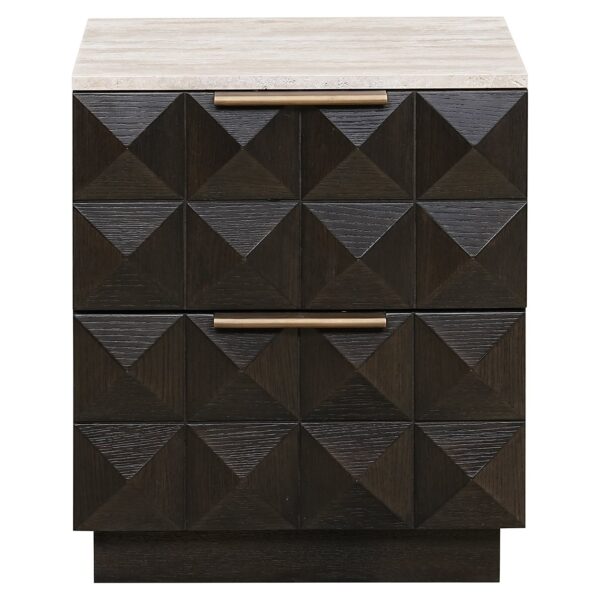 Nightstand Claremont 2-drawers (Brown)