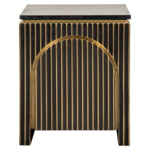 Nightstand Les Arcs 1-door (Brushed Gold)