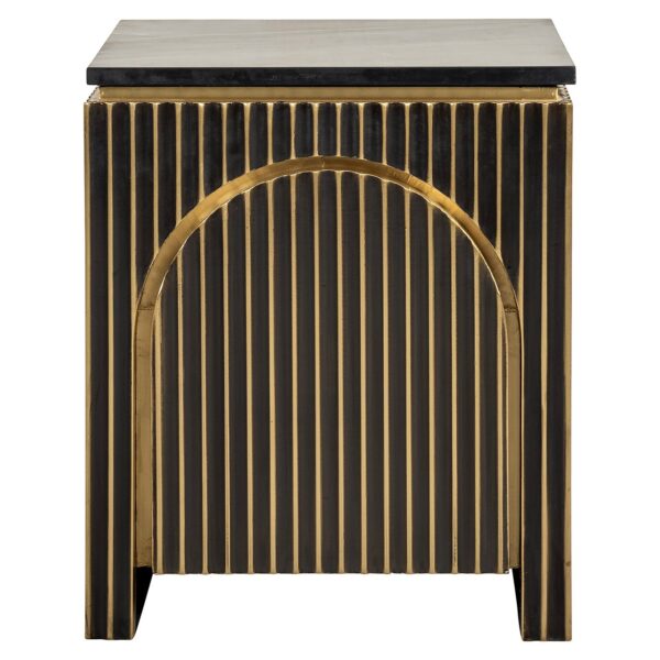 Nightstand Les Arcs 1-door (Brushed Gold)