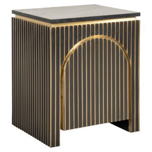 Nightstand Les Arcs 1-door (Brushed Gold)