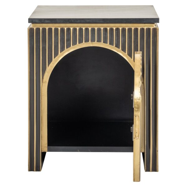 Nightstand Les Arcs 1-door (Brushed Gold)