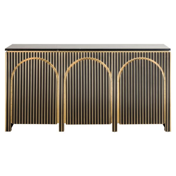 Sideboard Les Arcs 3-doors (Brushed Gold)