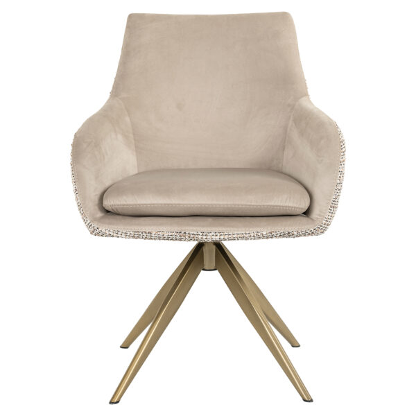 Swivel chair Lisonne be trendy nature / khaki velvet (Be Trendy 01 Nature)