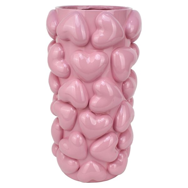 Vase Ensy hearts pink (Pink)