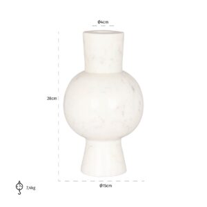 Vase Jonah white (White)