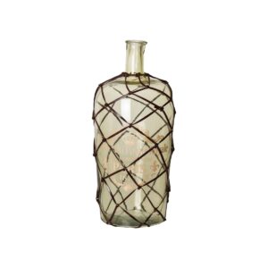 Botella decorativa Gerik cuero