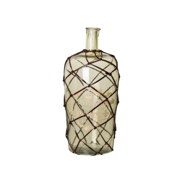 Botella decorativa Gerik cuero