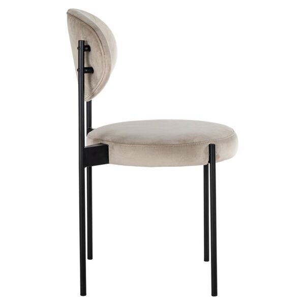 Chair Kaylee khaki velvet (Quartz Khaki 903)