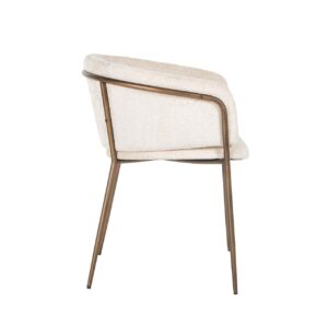 Chair Minerva white chenille fire retardant (FR-Bergen 900 white chenille)