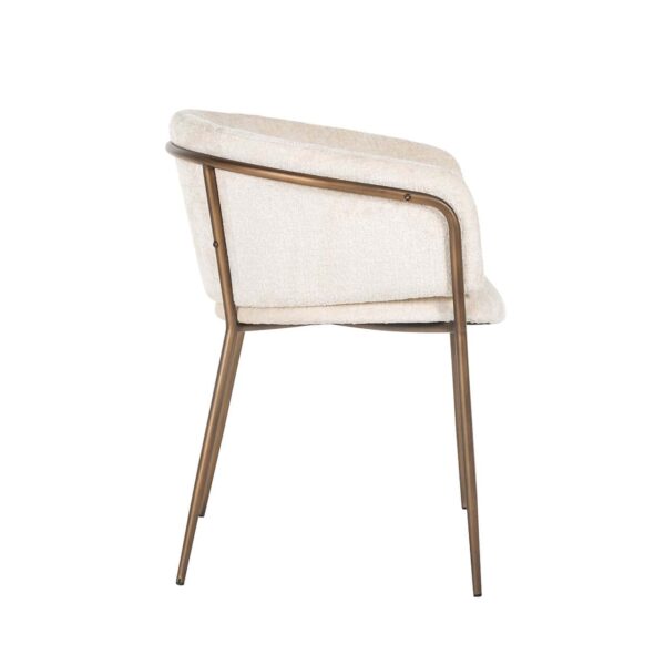 Chair Minerva white chenille fire retardant (FR-Bergen 900 white chenille)