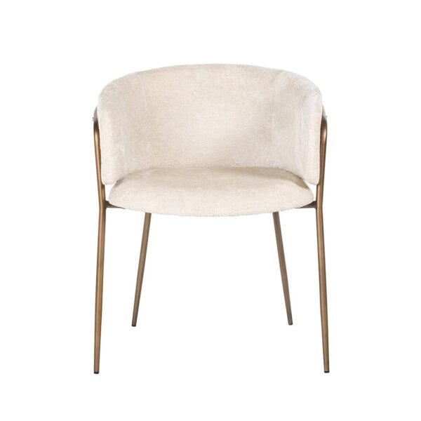 Chair Minerva white chenille fire retardant (FR-Bergen 900 white chenille)