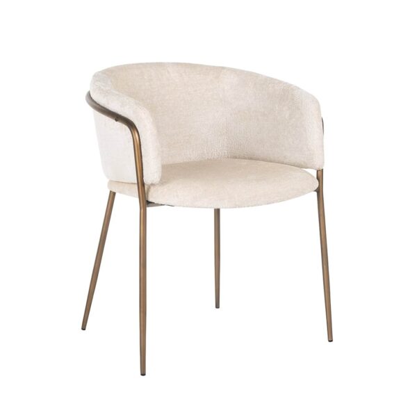 Chair Minerva white chenille fire retardant (FR-Bergen 900 white chenille)