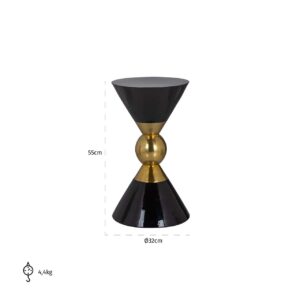 End table Rowy (Black/gold)