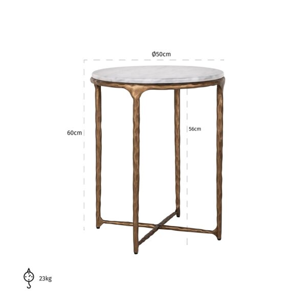 End table Steel Smith brass 50Ø (Brushed Gold)